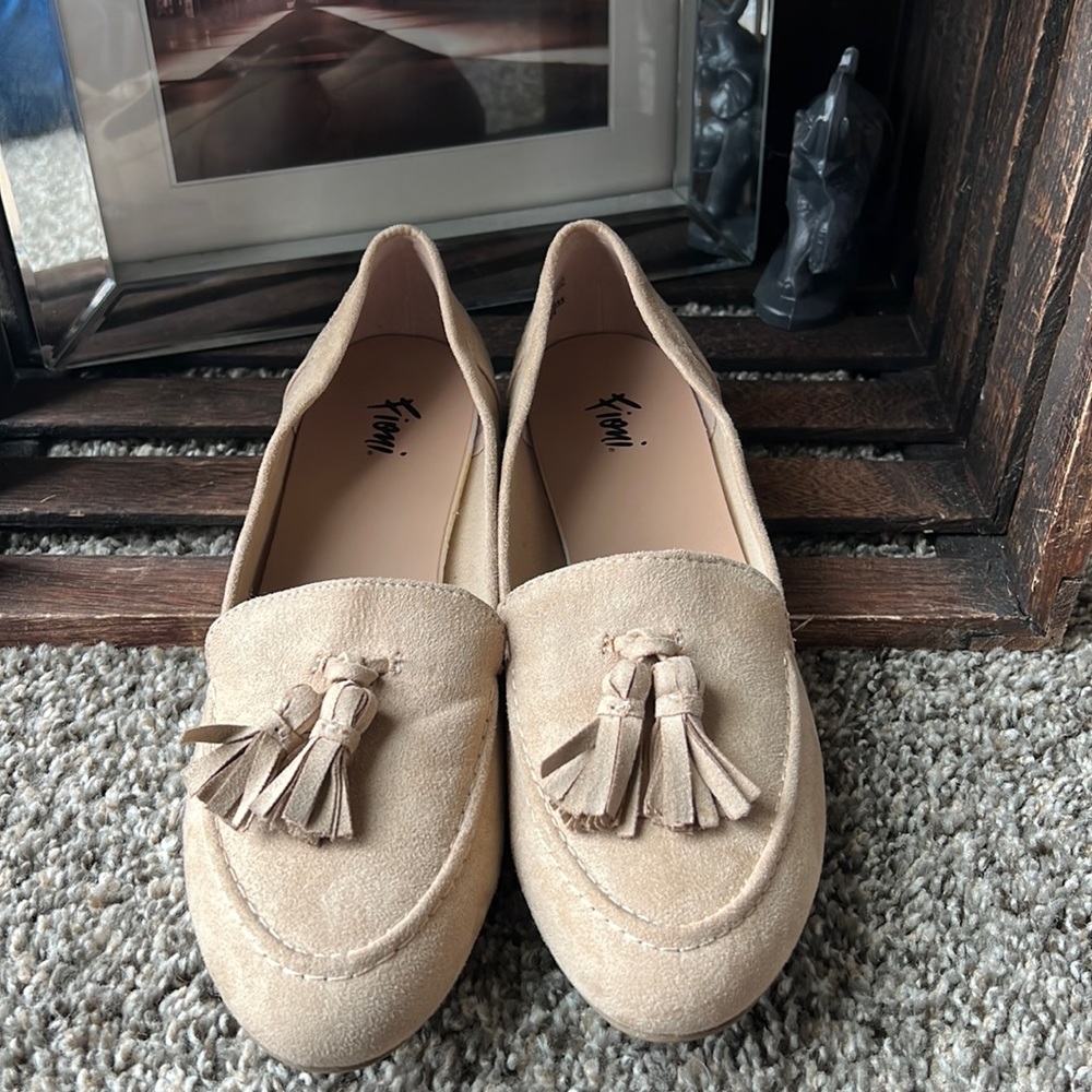 Tan loafers